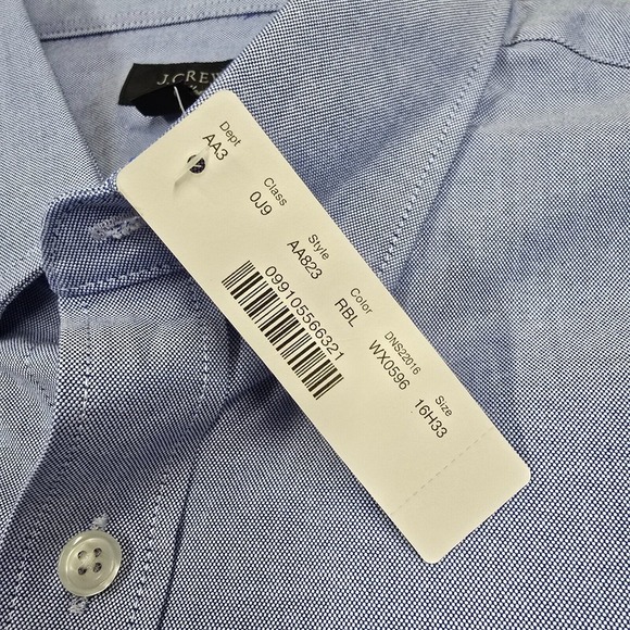 J Crew Ludlow Shirt Men 16 1/2 33 Blue Button Down Long Sleeve Micro Dots Office - Picture 6 of 15